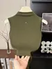 Camiseta sin mangas de estilo coreano con cuello mao pequeño para mujer, corte ajustado, top corto versátil para ir al trabajo, camiseta básica de verano