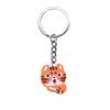 Lindo llavero de gato PVC pegamento suave animal de dibujos animados llavero bolso colgante gatito accesorios DIY venta al por mayor