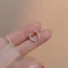 Brincos de Prata S999 Agulha Estrela Folha Espiga de Trigo Zircônia para Mulheres, Estilo de Luxo Leve, Novos Brincos Versáteis Populares de 2026
