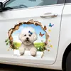Atacado de Fabricantes Transfronteiriços Adesivos de Parede Impermeáveis Estéreo 3D de Cachorro Autoadesivos para Decoração de Sala de Estar e Quarto, Personalização no Atacado