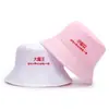Sombrero de Pescador Bordado de Texto de Doble Cara para Pareja de Hombres y Mujeres, Sombrero de Cubeta para Estudiantes Lindo con Protección Solar para Primavera y Verano, Sombrero Fresco Pequeño