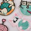 Etiqueta Bordada por Computadora Accesorios para Ropa Parche Pegatinas Gato Lindo Parche Bordado Original Pegatinas Parche Accesorios de Parche Pegatinas de Tela