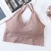 Chaleco de base para mujer, ropa interior, chaleco de base, ropa interior femenina, con tirantes cruzados en forma de U, sin costuras, con rosca, para el pecho, anti-caminar