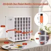 Nuevos Productos Transfronterizos Estante de acrílico giratorio 360 grados para almacenamiento de pintura 84 compartimentos organizador de escritorio caja de almacenamiento para pintura al óleo