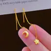 Pendientes de Estrella Nuevos Personalizados de Fábrica Europeos y Americanos Transfronterizos para Mujer, Diseño de Nicho Simple y Moderno, Borlas Largas