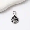 Accesorios de colgante con forma de corazón de acero inoxidable de alta venta transfronteriza, accesorios de joyería huecos con forma de corazón hechos a mano para collares personalizados DIY
