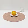 Em estoque Europeu e Americano Transfronteiriço Estilo Simples Jeans Couro Dupla Face Doméstico Hotel Restaurante Ocidental Tapete de Mesa Decorativo Isolamento Térmico Porta-Copos de Mesa