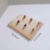 Estante Móvil para Pendientes de Madera Maciza y Bambú Transfronterizo con Orejas Móviles Estante de Exhibición de Pendientes Joyas Pendientes Accesorios de Joyería Pendientes