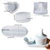 Caixa de armazenamento redonda listrada molde de silicone prato em formato de coração copo para vela bandeja oval vaso de planta fundo molde de gesso
