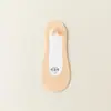 Seda de Gelo Pode Ser Cortada à Vontade Meias Cano Baixo para Mulheres, Meias Finas de Boca Rasa Invisíveis, Silicone Antiderrapante Primavera e Verão Listradas Respiráveis Meias Cano Baixo para Mulheres