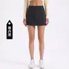 Falda-pantalón de pierna dividida lateral transfronteriza, secado rápido, transpirable, con bolsillos, falda-pantalón de tenis, dos piezas simuladas, anti-exposición, para deportes, yoga y correr