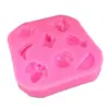 Forma de Fruta Abacaxi Maçã Romã Morango Banana Forma de Silicone Líquido Molde Artesanal Dobrável Decoração de Bolo
