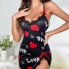 Transfronteiriço Europeu e Americano Novo Verão Feminino Sexy Camisola Sexy Strap Saia Amor Casa Roupas Pijamas pijamas