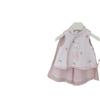[Chefzinho Doce] Cereja Rosa! Conjunto Tendência de Colete Doce Bordado Estilo Chinês e Calça Reta para Menina