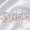 Adesivos de Letras Noiva Pérola Adesivos de Strass Inglês Roupas Sapatos DIY Chapéus Acessórios de Moda Exquisitos Adesivos com Padrão de Diamante Quente