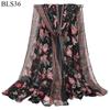 Bufanda grande de primavera y otoño de AliExpress, con estampado de porcelana azul y blanca, chal largo, especial para playa.