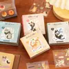 Libro de pegatinas troqueladas PET Yuxianfang, patrón de gato de esquina lindo para mascotas, pegatinas decorativas para journaling y artículos cotidianos