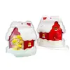 Bolsa de Empaque Navideño Dibujos Animados Papá Noel Muñeco de Nieve Cremallera Auto-Sellante Bolsa con Forma Especial Casa Navideña Bolsa de Regalo para Niños