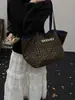 Bolso de Lona con Estampado de Leopardo para Mujer, Gran Capacidad, Nuevo 2025 Otoño e Invierno, Versátil, de Hombro, de Compras, Bolso Tote para Estudiante Universitario