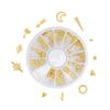 Hoja de Nail Art Relleno de Pegamento de Gota de Cristal para Bricolaje Disco Remache de Estrella Metálica Funda para Teléfono Móvil Parche Pequeño de Aleación