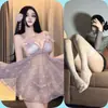 Roupa Íntima Sexy Desejo Puro Gancho Aberto Não Precisa Tirar Laço Pérola Suspensório Camisola Transparente Desejo Puro Renda Borboleta Conjunto