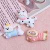 Nuevos creativos lindos gato dibujos animados accesorios diy accesorios crema pegamento resina pequeños accesorios zapatos con agujeros hebilla material bolsa