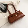 Bolsa de Design de Nicho com Textura Avançada Nova Bolsa Feminina Outono e Inverno 2024 Versátil Bolsa de Ombro/Axila Elegante Bolsa Bagel