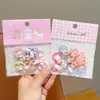 Gomas para el pelo de pulgar de colores de caramelo de dibujos animados para niños, Diademas para bebé, Gomas elásticas de alta elasticidad para niñas pequeñas, Cuerdas para el pelo para niñas