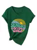 Senior 2027 Amazon Ebay Site Independente Moda Estilosa Camiseta Feminina Manga Curta Gola V Camisa Básica Exportação