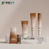 Tubo cosmético personalizado, tubo de doble capa de PE con boquilla tipo flip-top, tubo vacío para crema de manos, limpiador facial y loción para el cuidado de la piel