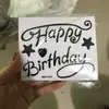Adesivos de Feliz Aniversário com Letras Douradas Preto e Dourado Adesivos de Parede para Balão Bobo Adesivos Transparentes Não Adesivos para Celebração de 100 Dias