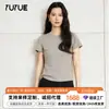 [Processamento Personalizado] Yuyue Verão Lyocell Simples Básico Seda-Linho Emagrecedor Confortável Respirável Gola Redonda Manga Curta Camiseta Feminina