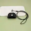 Nova Bolsa de Cosméticos para Fones de Ouvido de Couro da Moda Carteira Pingente de Colar Mini Cordão de PU Porta-Moedas Pequeno Multicor