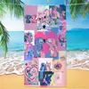 Toalla de Playa con Estampado de Stitch Lindo de Dibujos Animados y Anime, Toalla de Baño de Microfibra Secado Rápido Transfronteriza, Toalla de Playa Espesa