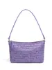 Nova bolsa artesanal de design de nicho original, bolsa quadrada pequena de couro macio tecida em espinha de peixe, bolsa para ombro e sob o braço para mahjong