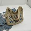 Bolso de Lona de Gran Capacidad para Mujer, Bolso Tote Ligero para Estudiantes para Clase, Bolso Bandolera Cruzado Versátil para Viajeros 2024 Nuevo Estilo