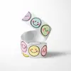 500 Adesivos em Rolo, Adesivos Coloridos de Rosto Sorridente, Adesivos de Recompensa Cartoon Fofos para Crianças, Adesivos Decorativos para Fechamento, Etiquetas Autoadesivas