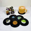Posavasos creativos retro para discos de vinilo, almohadillas aislantes antideslizantes de colores, manteles individuales para CD, productos transfronterizos, fábrica de productos de plástico.