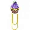 Clips para papel grandes transfronterizos, material de oficina, clips para papel creativos y lindos, pines en forma de U, marcapáginas de dibujos animados de PVC para pasteles y postres