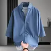 Dropshipping Masculino Verão Casual de Negócios Leve Camisa Algodão Nova Meia-Manga