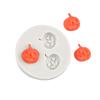 3 Molde de silicona con tema de Halloween de calavera de calabaza pequeña, decoración, molde para azúcar, chocolate, gota de pegamento, yeso, vela de grano