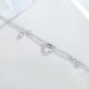 Pulseira Xinghe de Prata Esterlina s925 para Mulheres Estilo Japonês Criativo Estilo Ins Pulseira de Camada Dupla Tendência da Internet Versátil Estilo Pequeno Fresco