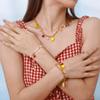 Wanxing Europeo y Americano Acero Inoxidable Fruta Collar Pulsera Aretes Aretes Joyería para Oreja sin Color para Mujer Durazno Fresa Cereza