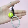 Llavero de Raqueta de Tenis Simulada, Colgante Creativo y de Moda para Bolso, Regalo Souvenir, Pequeño Colgante Decorativo de Año Nuevo del Caballo