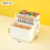Caja de almacenamiento para marcadores BNBS, portalápices, pincel, bolígrafo de acuarela, organizador de escritorio de gran capacidad, papelería infantil, contenedor de bolígrafos, caja para bolígrafos