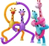 Brinquedo de tubo telescópico girafa transfronteiriço brinquedo descompressão tubo telescópico robô descompressão ventosa presente infantil