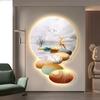 Shilai Pintura Decorativa para Entrada de Casa Corredor Corredor Paisagem Pintura Suspensa Pinheiro de Boas-Vindas Luminária Mural