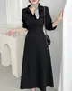 Vestido Elegante Coreano de Temperamento Ceñido a la Cintura Adelgazante