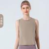Nuevo Estilo Primavera y Verano Chaleco Deportivo de Yoga para Mujer, Cuello Redondo, Holgado, Transpirable, Top sin Mangas, Cubre Ropa de Running de Secado Rápido, Ropa de Fitness