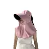Sombrero de Protección Solar para Mujer 2026 Nuevo Estilo de Verano Ala Ancha Anti-UV Multifuncional Chal de Protección para el Cuello Parasol Sombrero de Pescador